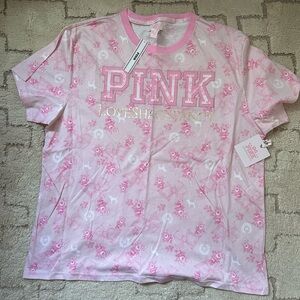 PINK Victoria's Secret Loveshack Fancy Campus Tee size Large